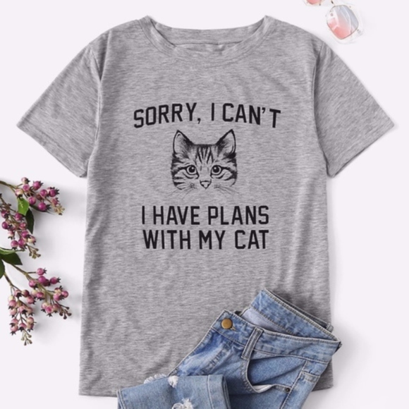 Bellanblue Tops - KITTY LOVE Tee - h. grey   